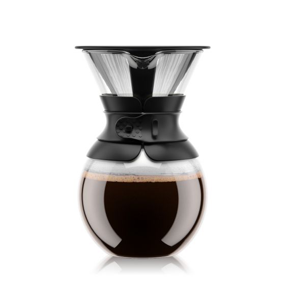 Bodum Pour Over Coffee Maker w/ permanent filter - 34oz POUROVER- Black