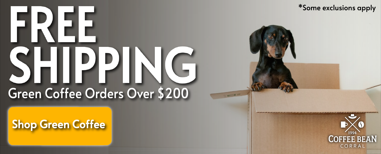 Free shipping on Green Coffee Bean orders over $200