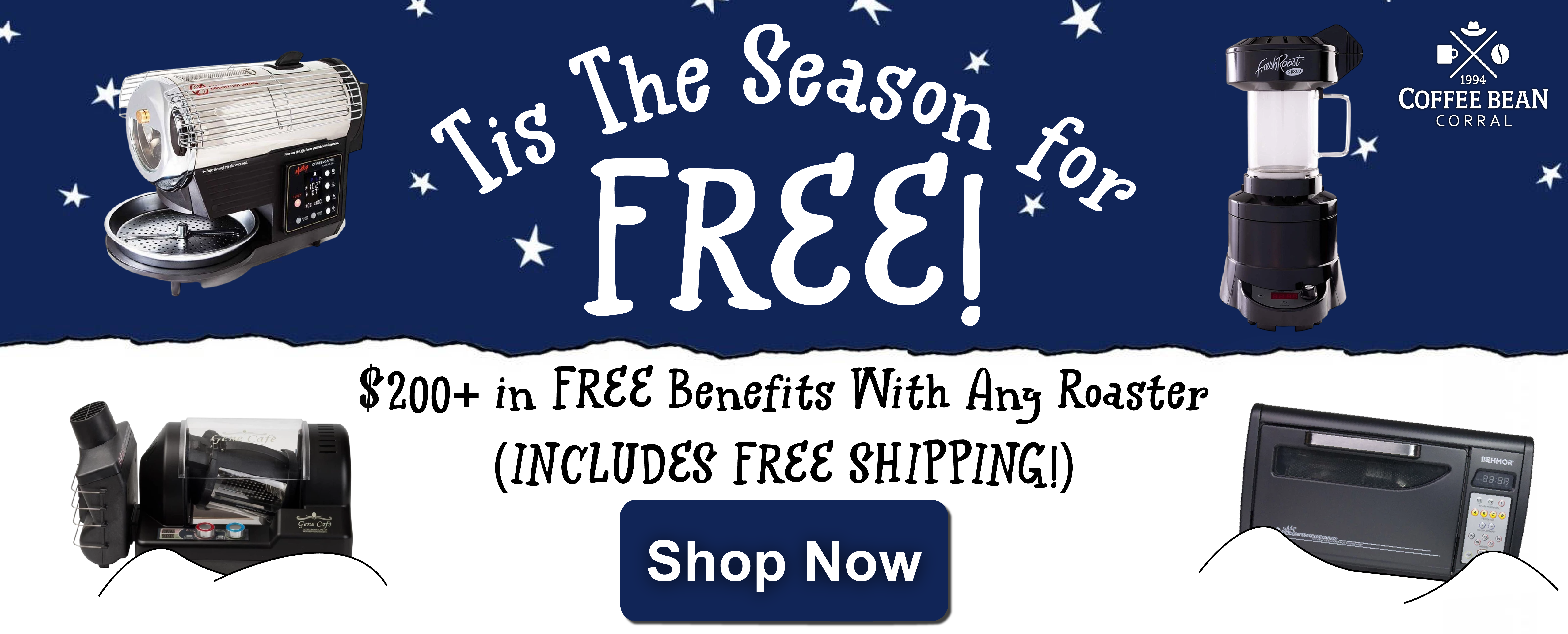 Coffee Roasters come with $200 of free benefits!