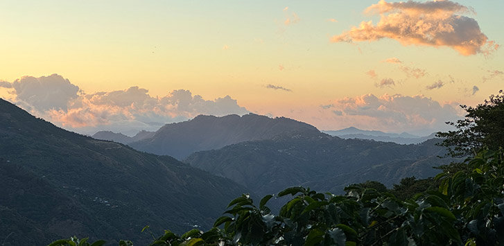 Mountains at sunset