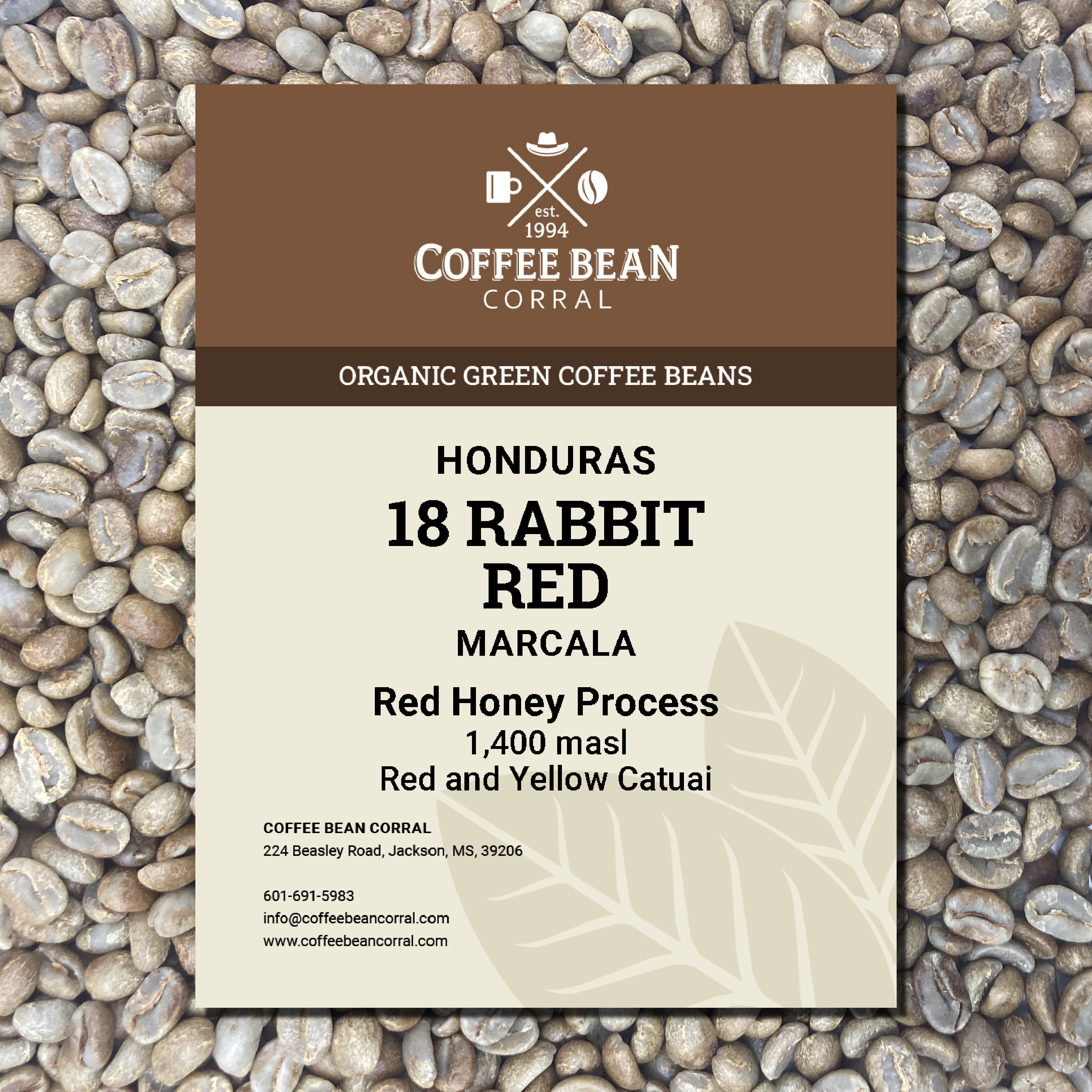 Honduras Organic 18 Rabbit Red Honey Process