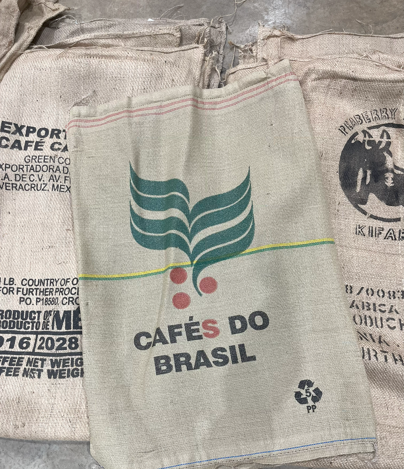 burlap coffee bags