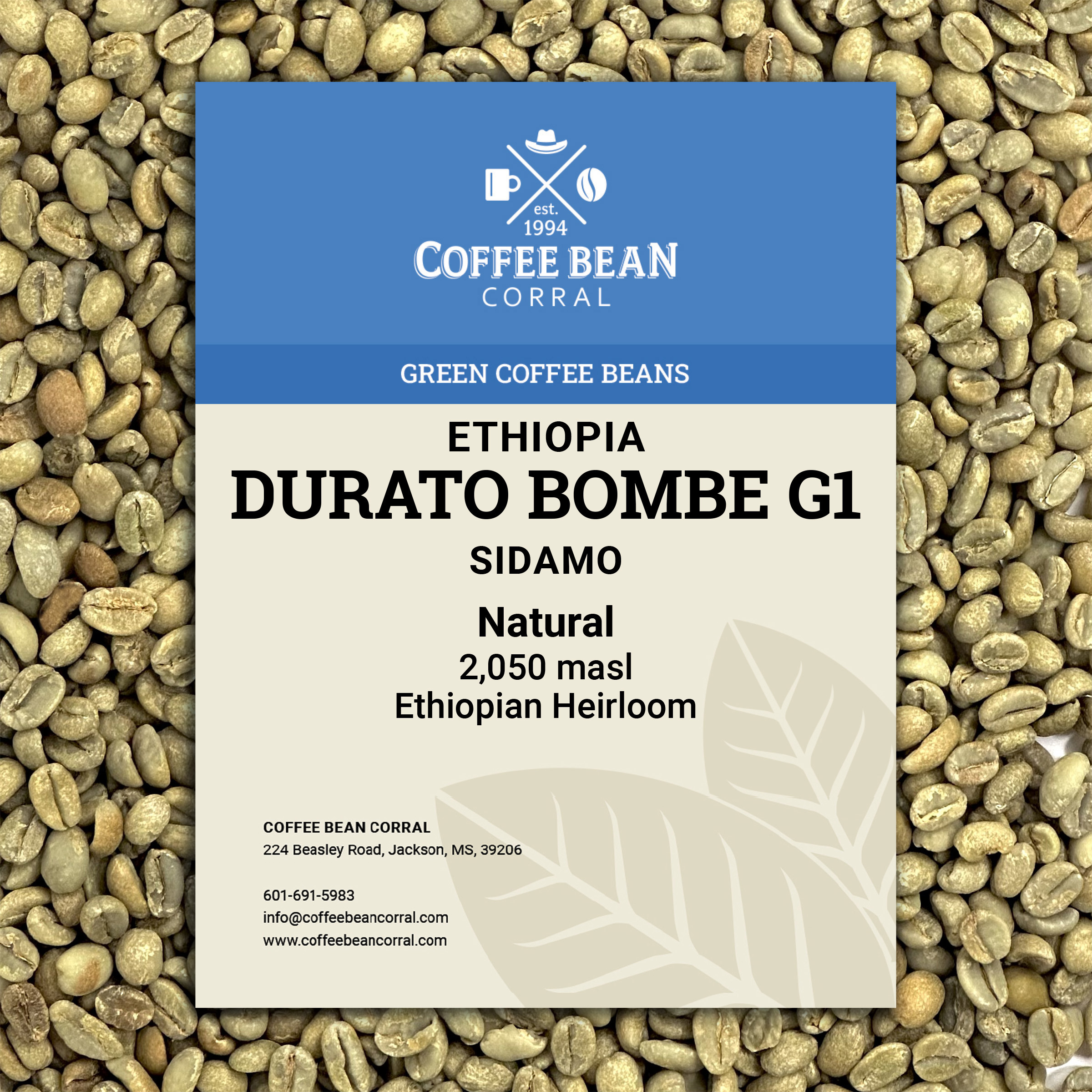Ethiopia Natural Sidamo Durato Bombe Grade 1
